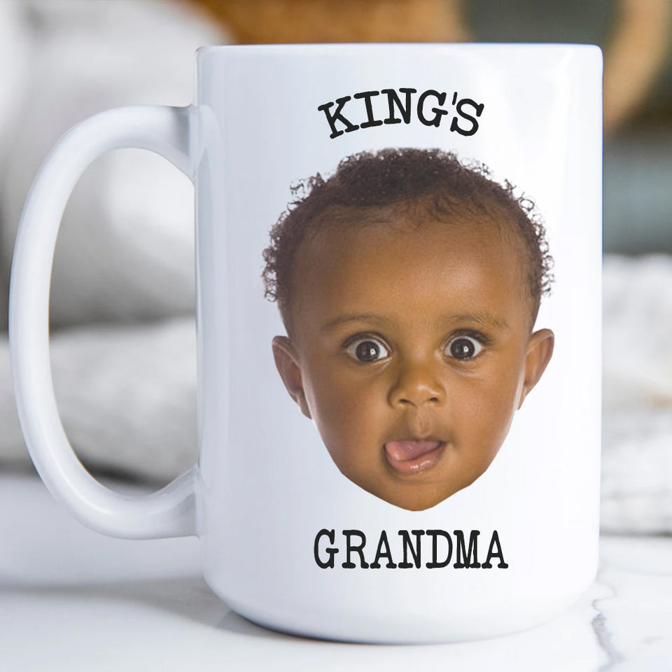 Custom Photo & Text Mug, Custom Birthday Gift, Gift from Grandma, Face Mug, Custom Photo Mug, Personalized Photo Mug