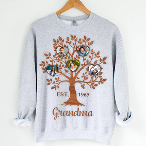 Grandma Hoodie with Grandkids Names Heart Tree Custom Grandma Sweatshirts