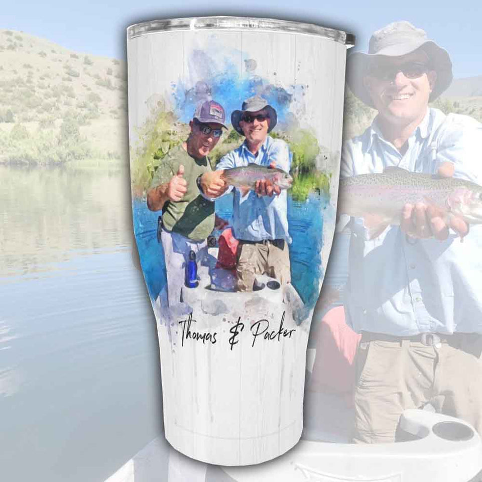 Personalized Tumbler for Fishing Dad, Fishing Dad Tumbler, Gift for Dad Tumbler