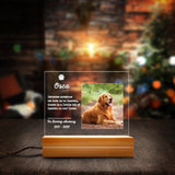 Pet Memorial Bereavement Gift Pet Loss Gift Cat Loss Gift Dog Loss Gift Personalized Acrylic Plaque LED Lamp Night Light