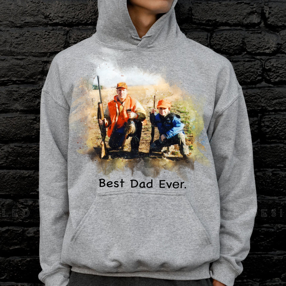 Personalized Best Dad Ever Hoodie for Hunting Dad, Hunting Dad Hoodie, Gift for Hunting Dad