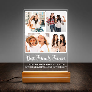 Personalized Photo Collage Plaque Best Friends Gift Photo Acrylic Plaque LED Lamp Night Light