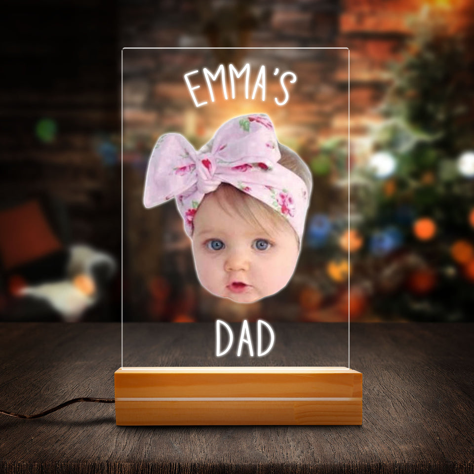 Custom Baby Face Light Gift for Dad Lamp Night Light Gift For Dad Pers –  Greatest Custom