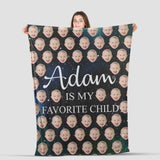 Funny Mom Personalized Blanket, Favorite Child Blanket, Gift for Mom Blanket