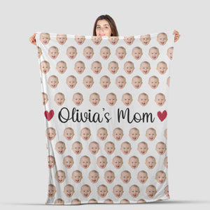 Custom Baby Face Mom Personalized Blanket, Mother's Day Blanket, Gift for Mom