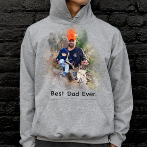 Personalized Best Dad Ever Hoodie for Hunting Dad, Hunting Dad Hoodie, Gift for Hunting Dad