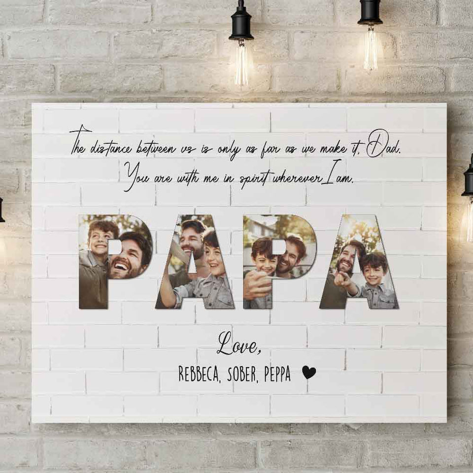 Personalized Photo For Dad Canvas, Father's Day Canvas, Birthday Gift For Daddy Wall Art