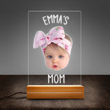 Custom Baby Face Light Gift for Mom Lamp Night Light Gift For Mom Personalized Acrylic Plaque LED Lamp Night Light