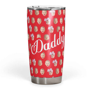 Personalized Tumbler for Dad, Kids Face Photo Fat Tumbler, Gift for Father's Day Fat Tumbler