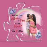 Personalized Couple Gift Photo Puzzle Acrylic Plaque, The Missing Piece To My Heart Acrylic Plaque