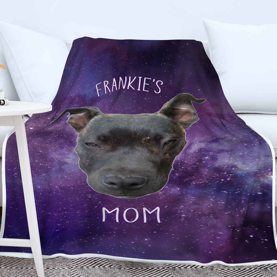 Personalized Custom Dog Mom Funny Fleece/Sherpa Blanket, Dog Mom Gift Blanket