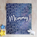 Personalized Family Name Mommy Glaxy Blanket
