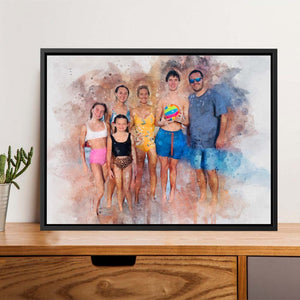 Custom Watercolor Painting, Family Portrait, Painting from Photo, Fathers Day Gift