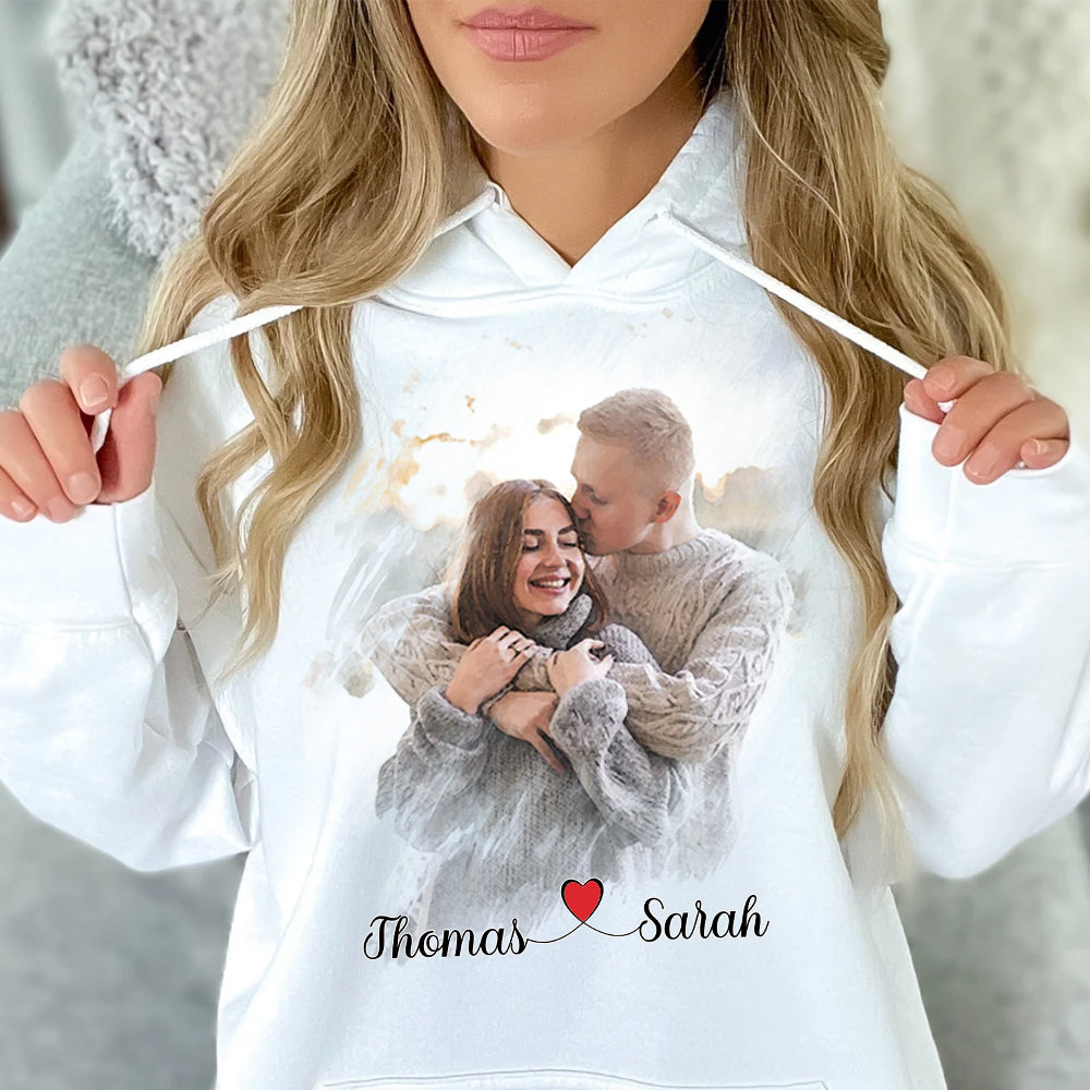 Custom Hoodie with Picture, Custom Any Photo on Sweashirt Hoodie