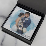 Custom Photo Wedding Necklace, Bride and Groom Necklace with Picture