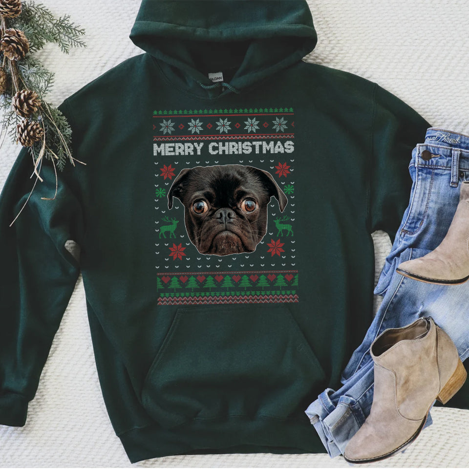 Custom Pet Dog/Cat Photo Christmas Sweater - GreatestCustom