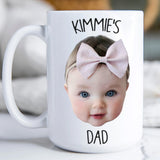 Baby Photo Personalized Mug, Custom Coffee Mug Gift, Baby Face Gift Mug, Fathers Day Gift