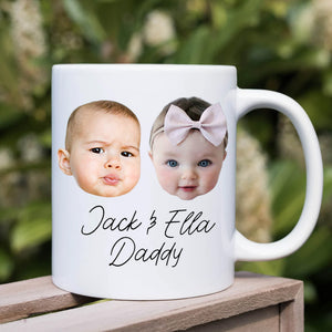 Two Baby Face Mug, Personalized Photo Gift, Custom Baby Face Mug, Photo Mug, Custom Baby Mug, Custom Children Mug