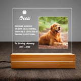 Pet Memorial Bereavement Gift Pet Loss Gift Cat Loss Gift Dog Loss Gift Personalized Acrylic Plaque LED Lamp Night Light