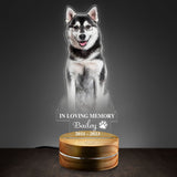 Custom Dog Memorial Passing Gift Pet Loss Gift In Loving Memory Personalized Acrylic Plaque LED Lamp Night Light