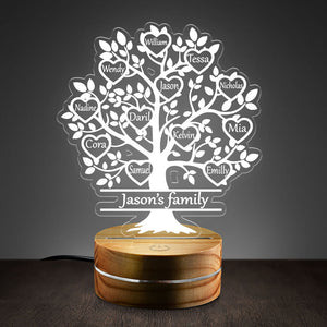 Family Tree Of Life Personalized Tree Of Life Acrylic Plaque LED Lamp Night Light