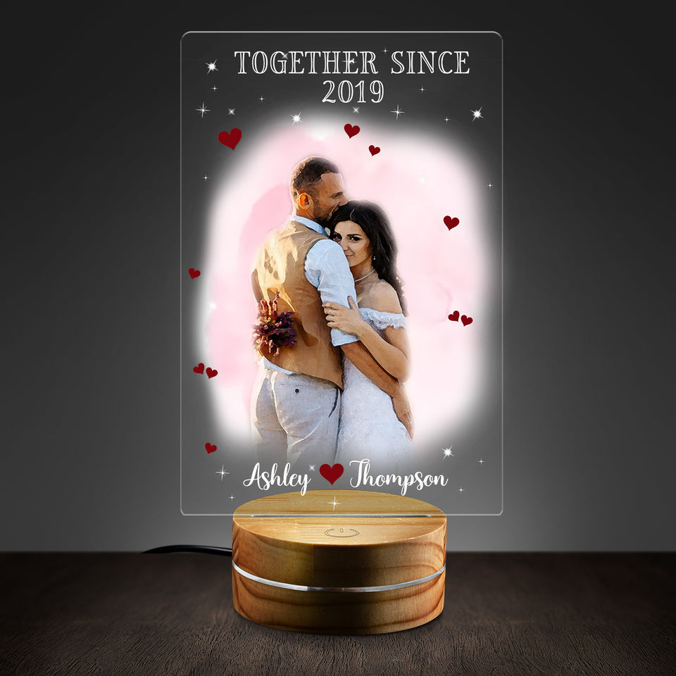 Amazon.com - kullder Personalized Couple Picture Frame Romantic Gifts  Anniversary for Boyfriend from Girlfriend Husband Gift from Wife Present  Rustic Engraved Wooden Photo Frame Fits 4x6