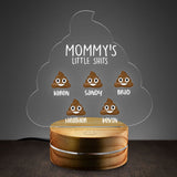 Funny Mommy Little Shits Mother's Day Gift for Mom Personalized Acrylic Plaque LED Lamp Night Light