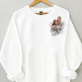 Custom Valentine Sweatshirt with Couple Photo, Couple Photo Valentine Sweatshirt - GreatestCustom