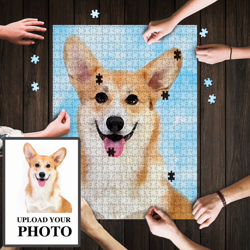 Jigsaw Puzzle 500 Pieces Smile Corgi Dog Puzzles for