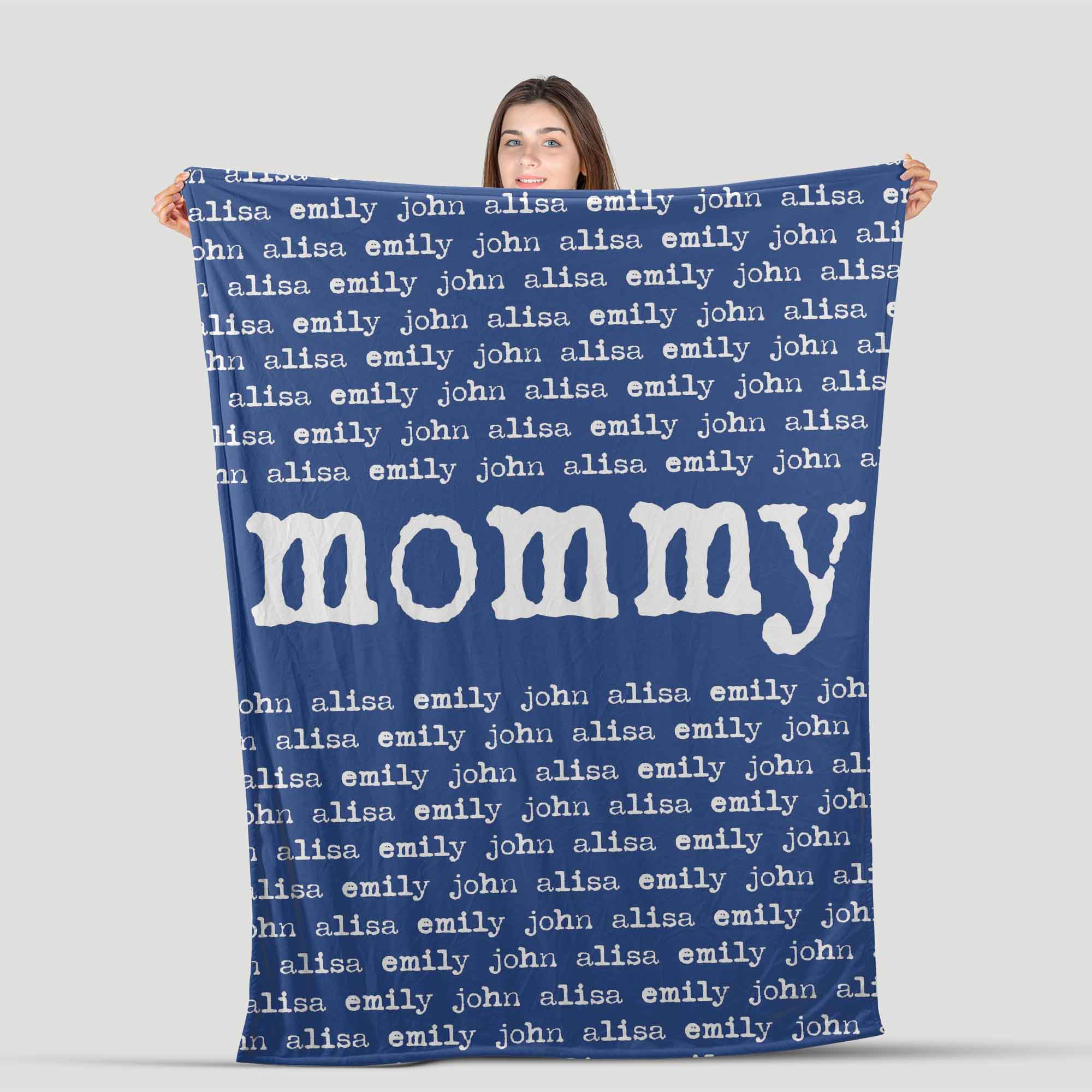 Mom Blanket, Custom Name Blanket, Fleece, Sherpa Blanket