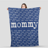 Personalized Blanket for Mom, Mom & Kids Name, Gift for Mom Fleece/Sherpa Blanket