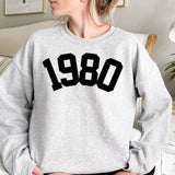 Custom Year 43th Birthday Sweatshirt, 1980 Birthday Year Sweatshirt for Women - GreatestCustom