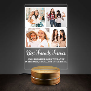 Personalized Photo Collage Plaque Best Friends Gift Photo Acrylic Plaque LED Lamp Night Light