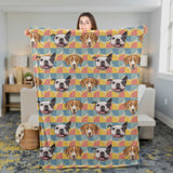 Personalized Pet Dog/Cat Photo 70's Retro Blanket - GreatestCustom