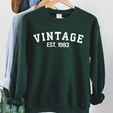Custom Year 40th Birthday Sweatshirt, Vintage 1983 Birthday Sweatshirt for Women - GreatestCustom
