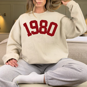 Custom Year 43th Birthday Sweatshirt, 1980 Birthday Year Sweatshirt for Women - GreatestCustom