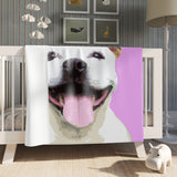 Personalized Pet Photo Portrait Blanket, Your Pet On A Blanket, Custom Pet Blanket