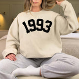 Womens 30th Birthday Sweatshirt, 1993 Birthday Year Number Sweatshirt for Women - GreatestCustom