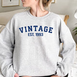 Custom Year 30th Birthday Sweatshirt, Vintage 1993 Birthday Sweatshirt for Women - GreatestCustom