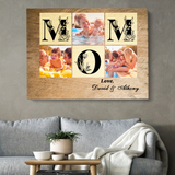 Personalized Family Photo Canvas, Gift For Mom, Gift For Mother's Day, Birthday Gift For Mom