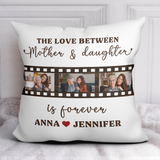 Personalized Love Between Mom and Daughter Photo Pillow, Gift For Grandma, Gift For Mother's Day, Birthday Gift For Mom, Family Photo Pillow