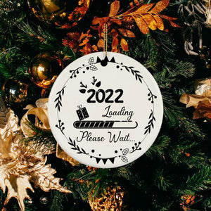 New Year 2022 Ceramic Ornament, New Beginnings 2022 Loading Ornament, New Home Gift Ideas, New Year Ornament