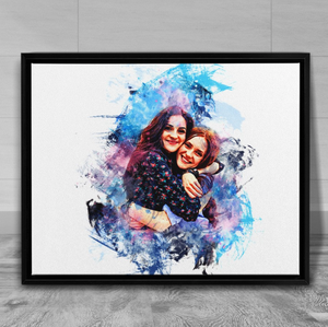 Personalized Bestie Watercolor Canvas, Bestie Gift, BFF Gift, Best Friend Gift, Birthday Gift for Best Friend, Soul Sister Gift, Bestie Watercolor Art