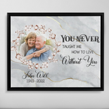 Personalized Loss Of Loved One Gift Canvas, Memorial Gift Canvas Wall Art, Loss Of Husband Gift Canvas Marble Texture Wall Art Decor