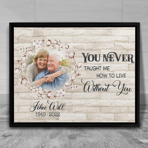 Personalized Loss Of Loved One Gift Canvas, Memorial Gift Canvas Wall Art, Loss Of Husband Gift Canvas Brick Texture Wall Art Decor