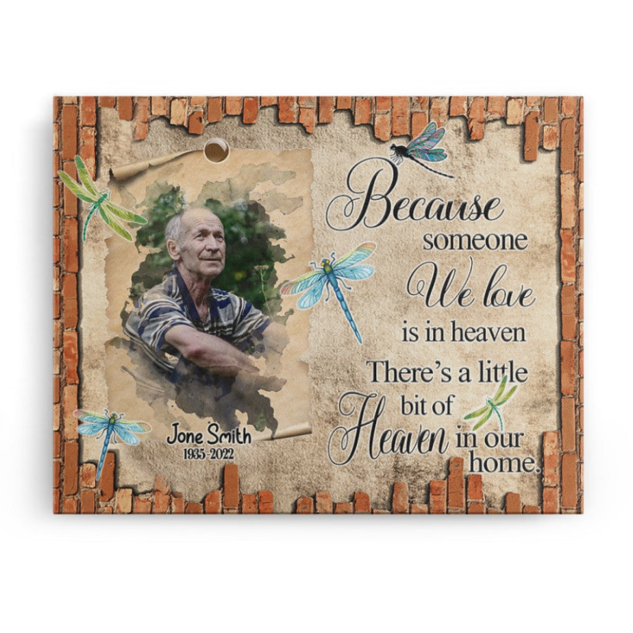 Personalized Memorial Gift Loss Of Loved One Canvas, Sympathy Gift Loss Of Father Canvas- Greatestcustom