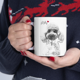 Personalized Pet Dog Cat Portrait Coffee Mug, Pet Memorial Loss Of Pet Gift Mug, Custom Dog Portrait Coffee Cup, Pet Lovers Gift