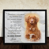 Personalized Pet Memorial Canvas, Pet Loss Gifts Canvas, Gift for Loss of Dog Marble Texture Canvas