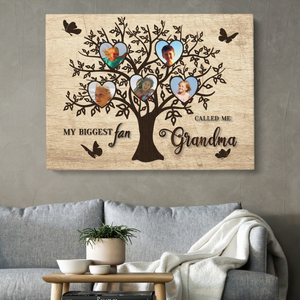 Personalized Grandma Gift Family Tree Photos, Mother's Day Gift, Birthday Gift For Grandma, Gift For Grandma, My Biggest Fan Called Me Grandma
