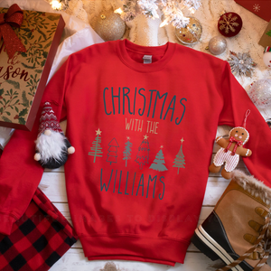 Family Name Christmas Gift Sweatshirt, Personalized Christmas Sweatshirt, Christmas Jumpers